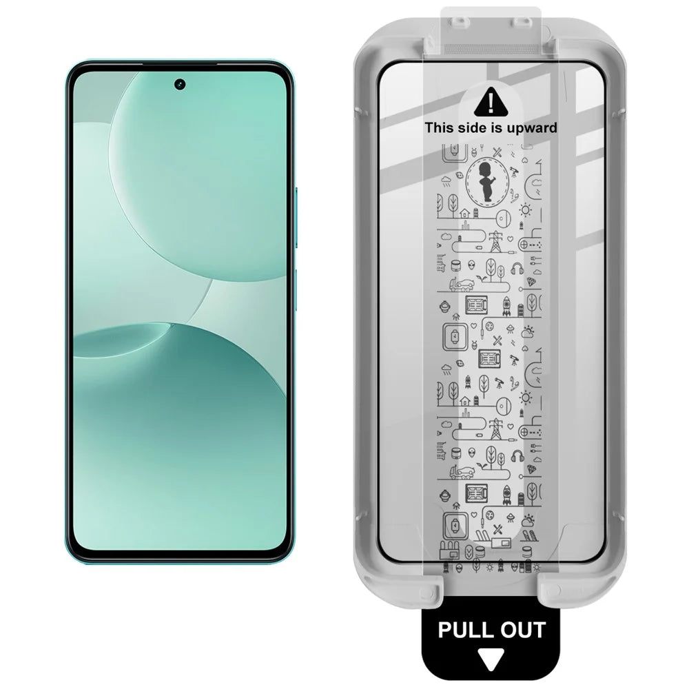 IMAK Tempered Glass For OnePlus Nord CE6 Lite 5G  /  Realme P4x 5G Full Screen Protector Full Glue Film with Dust-free Installation Tool - Black - 2