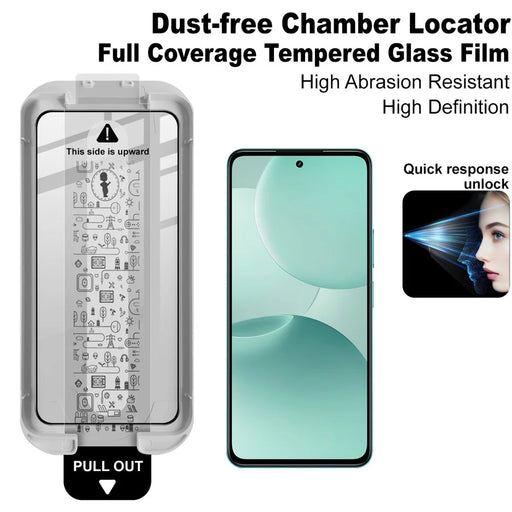 IMAK 3Pcs For OnePlus Nord CE6 Lite 5G  /  Realme P4x 5G Tempered Glass Full Screen Protector Full Glue Film with Dust-free Installation Tool - Black - 2