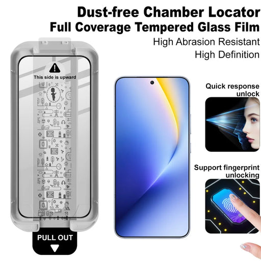 IMAK Tempered Glass For Honor Win Turbo 5G Full Screen Protector Full Glue Film with Dust-free Installation Tool - Black - 2