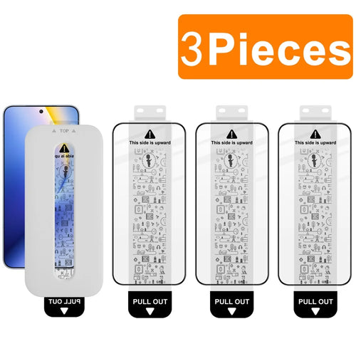 IMAK 3Pcs For Honor Win Turbo 5G Tempered Glass Full Screen Protector Full Glue Film with Dust-free Installation Tool - Black - 1
