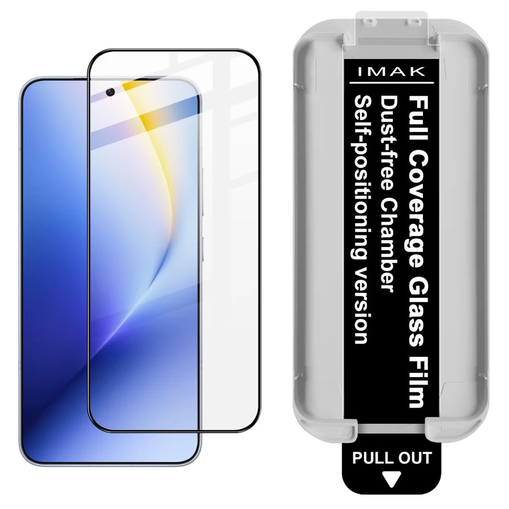 IMAK 3Pcs For Honor Win Turbo 5G Tempered Glass Full Screen Protector Full Glue Film with Dust-free Installation Tool - Black - 2