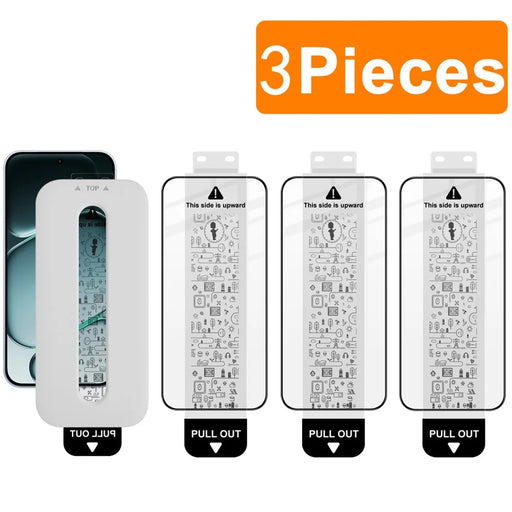 IMAK 3Pcs For OnePlus Nord CE6 5G Tempered Glass Full Screen Protector Full Glue Film with Dust-free Installation Tool - Black - 1