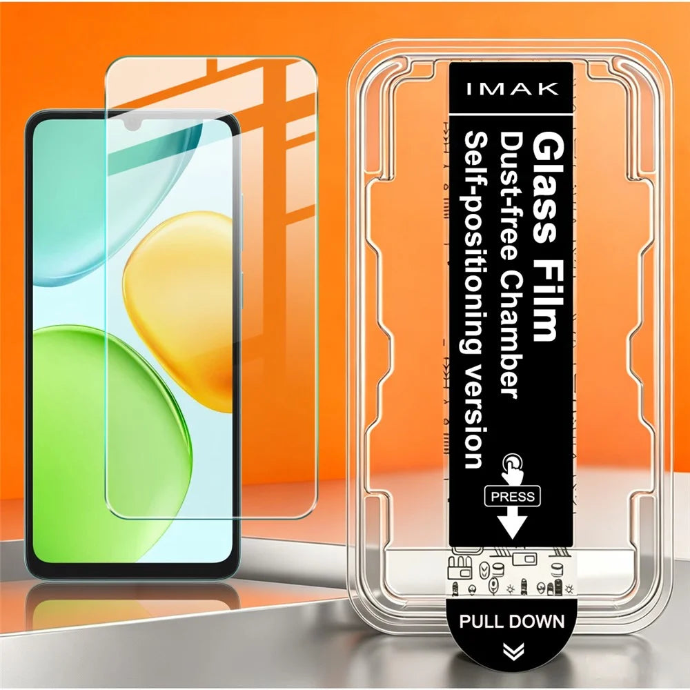 IMAK H Series For Honor 500 Smart 5G  /  X6d 5G  /  Play 60A 5G Tempered Glass Screen Protector Film with Dust-free Installation Tool - Transparent - 3