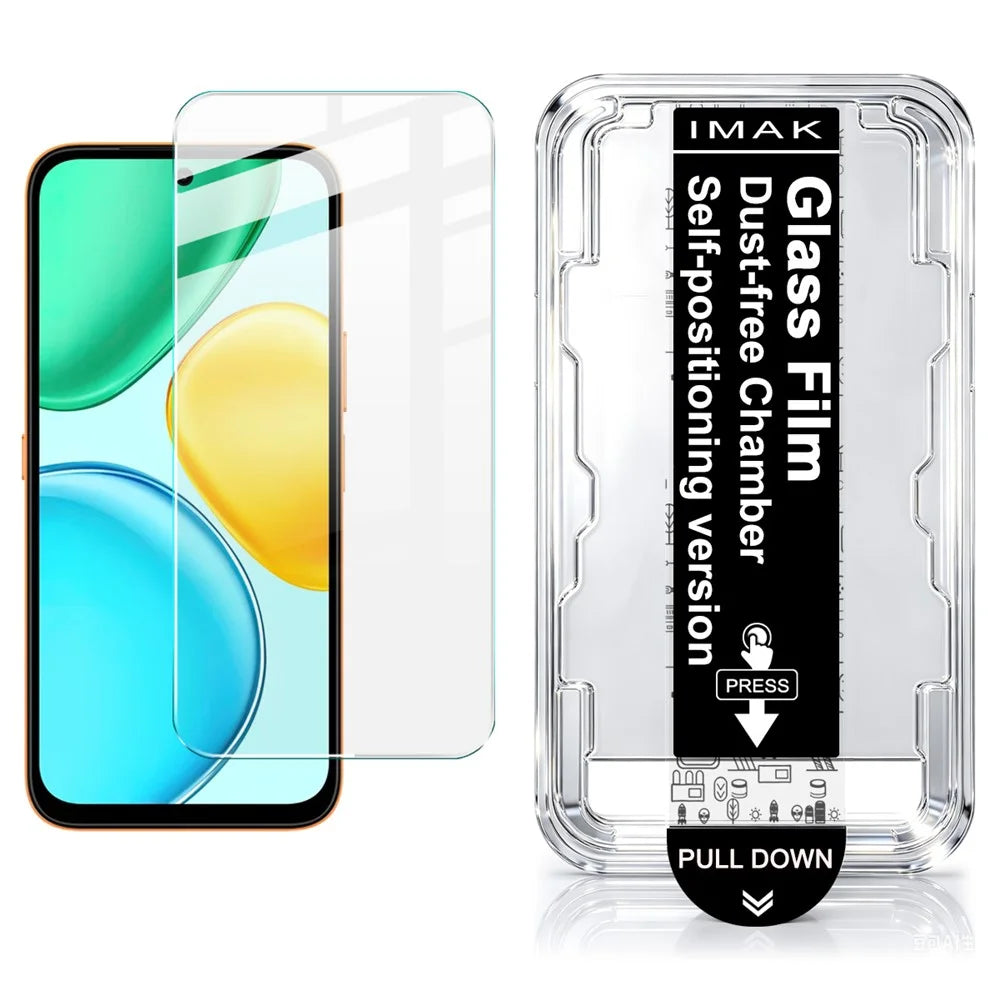 IMAK H Series For Honor X7e 4G Tempered Glass Screen Protector Film with Dust-free Installation Tool - Transparent - 1