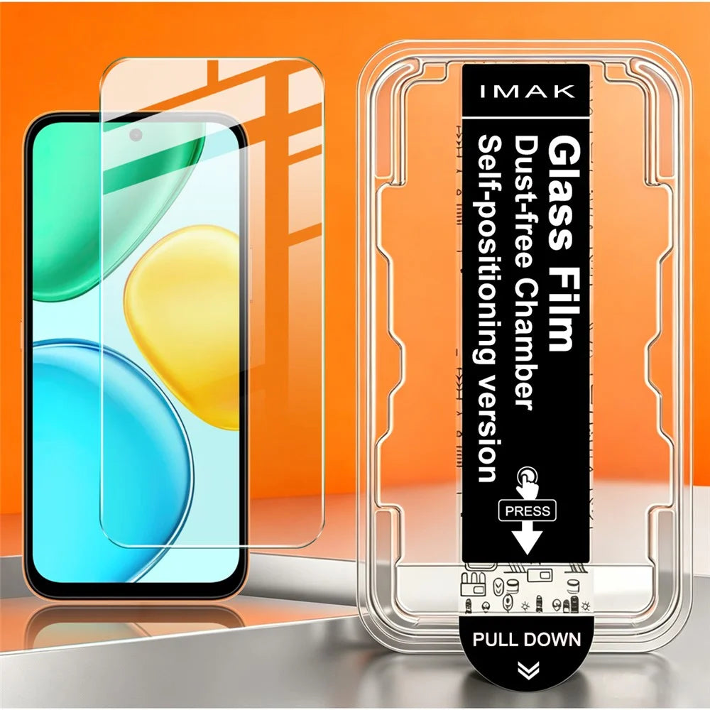 IMAK H Series For Honor X7e 4G Tempered Glass Screen Protector Film with Dust-free Installation Tool - Transparent - 3