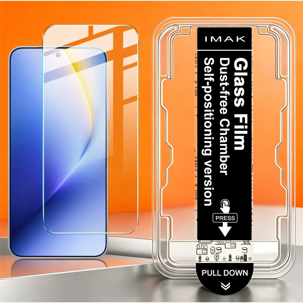 IMAK H Series For Honor Win Turbo 5G Tempered Glass Screen Protector Easy Installation Film with Auto Dust-Remove Tool - Transparent Kit (NOT Complete Covering) (Fingerprint Unlock) - 3