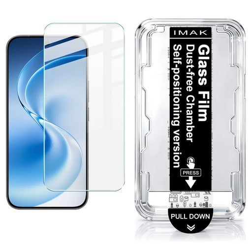 IMAK H Series For vivo S60 5G  /  S60 Vitality Tempered Glass Screen Protector Easy Installation Film with Auto Dust-Remove Tool - Transparent Kit (NOT Complete Covering) (Fingerprint Unlock) - 1