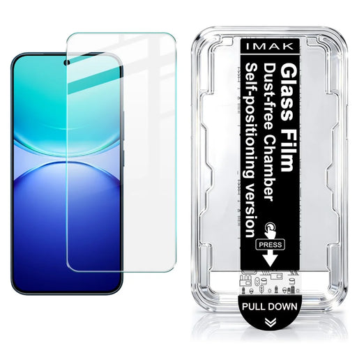 IMAK H Series For vivo Y600 Turbo 5G Tempered Glass Screen Protector Easy Installation Film with Auto Dust-Remove Tool - Transparent Kit (NOT Complete Covering) (Fingerprint Unlock) - 1