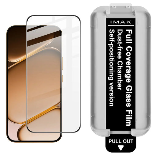 IMAK 3Pcs Tempered Glass For OnePlus Turbo 6X Pro 5G Full Screen Protector Full Glue Film with Dust-free Installation Tool (Fingerprint Unlock) - Black - 2