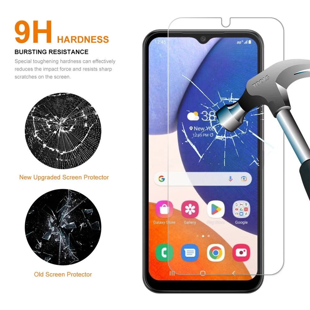 ENKAY HAT PRINCE for Samsung Galaxy A14 5G / A14 4G Anti-fingerprint Tempered Glass Film 2.5D Arc Edge 0.26mm 9H HD Clear Screen Protector - 2