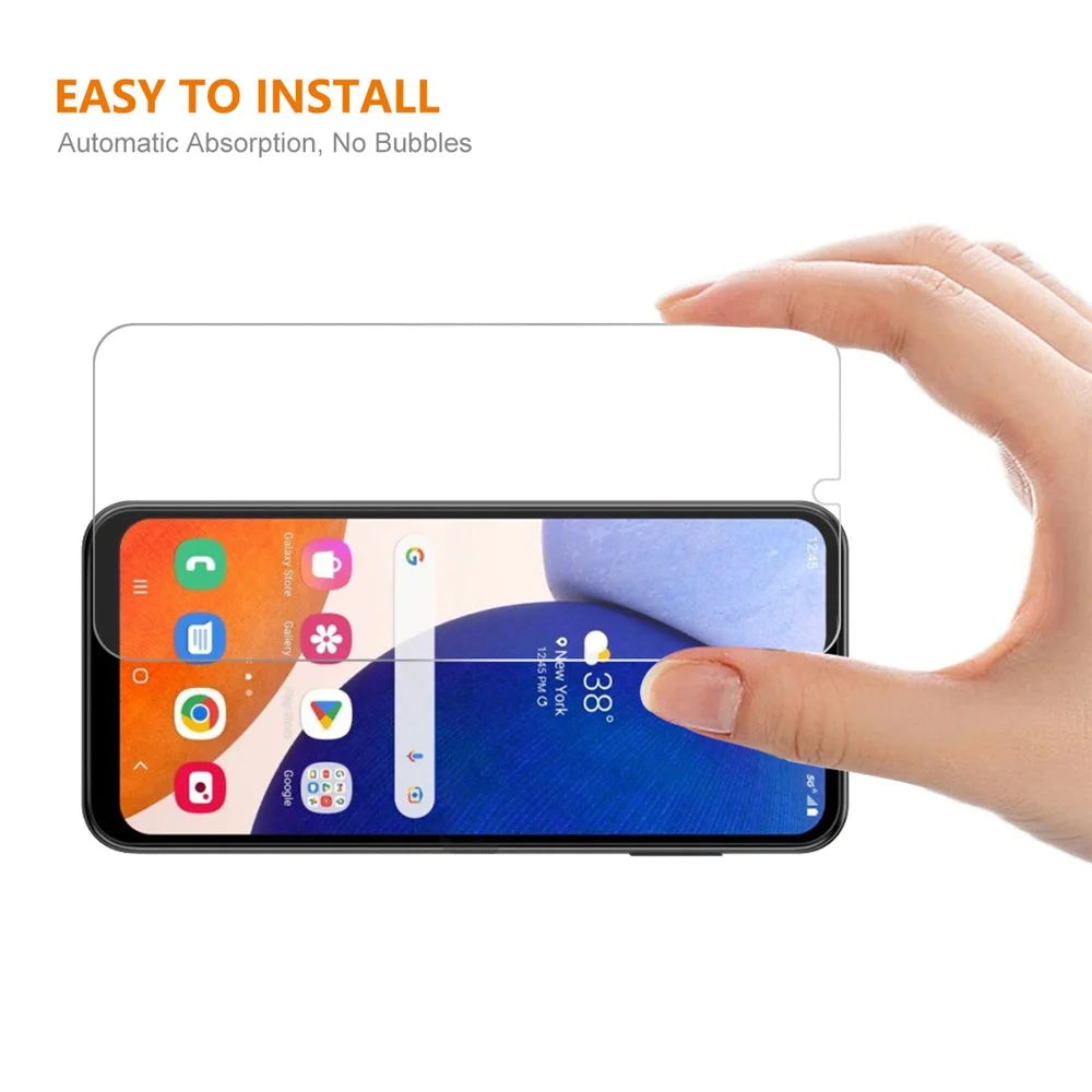 ENKAY HAT PRINCE for Samsung Galaxy A14 5G / A14 4G Anti-fingerprint Tempered Glass Film 2.5D Arc Edge 0.26mm 9H HD Clear Screen Protector - 4