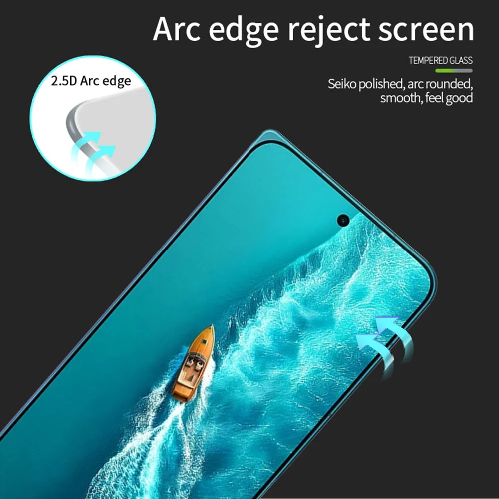 PINWUYO for vivo X Fold6 5G Tempered Glass Film  JK Series-2 9H Full Glue Full Screen Protector - Black - 2