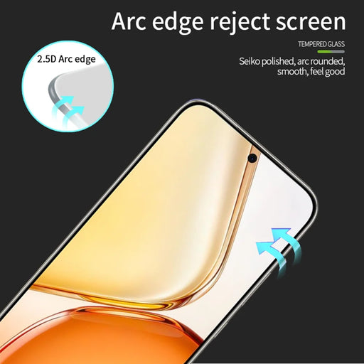 PINWUYO for Honor X80 Pro Max 5G Tempered Glass Film  JK Series-2 9H Full Glue Full Screen Protector - Black - 2