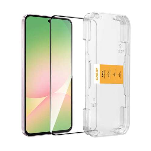 HAT PRINCE for Samsung Galaxy S26 FE HD Clear Film ENKAY  Full Coverage Full Glue Tempered Glass Screen Protector with Installation Tool - Transparent - 1