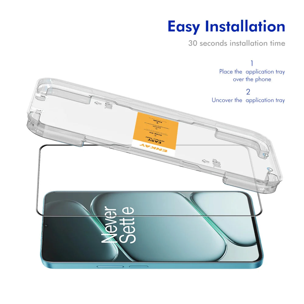 HAT PRINCE for OnePlus Nord CE6 Lite 5G HD Clear Film ENKAY  Full Coverage Full Glue Tempered Glass Screen Protector with Installation Tool - Transparent - 2