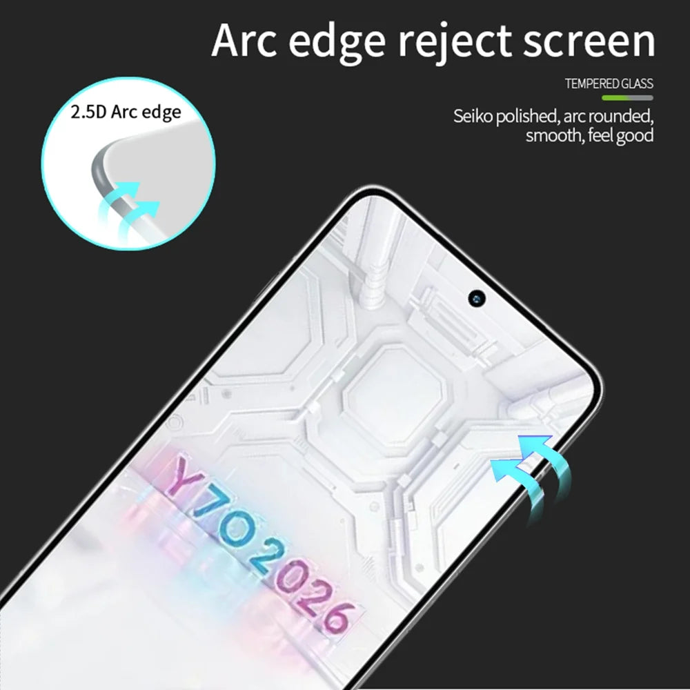 MOFI for Lenovo Legion Y70 (2026) Screen Protector 9H Full Glue Full Coverage High Aluminum-Silicon Glass Film - Black - 2
