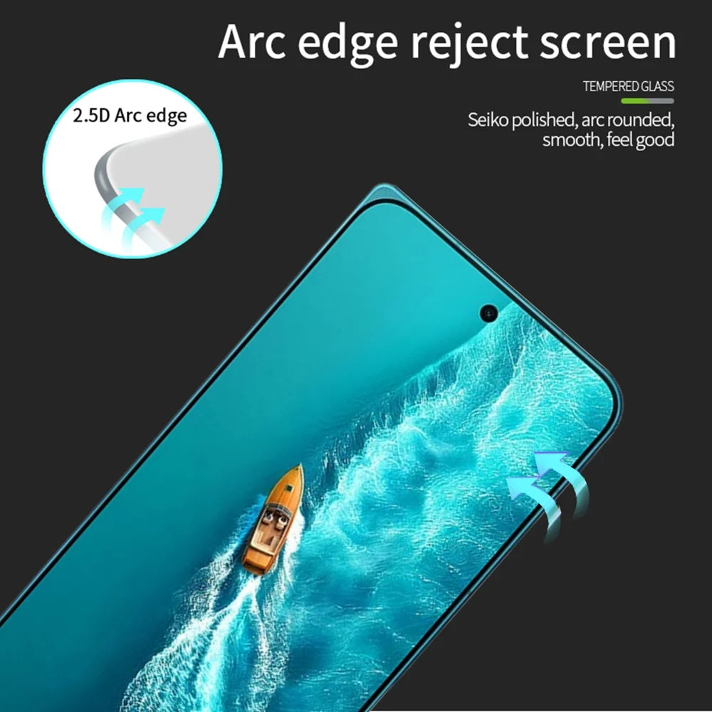 MOFI for vivo X Fold6 5G Screen Protector 9H Full Glue Full Coverage High Aluminum-Silicon Glass Film - Black - 2