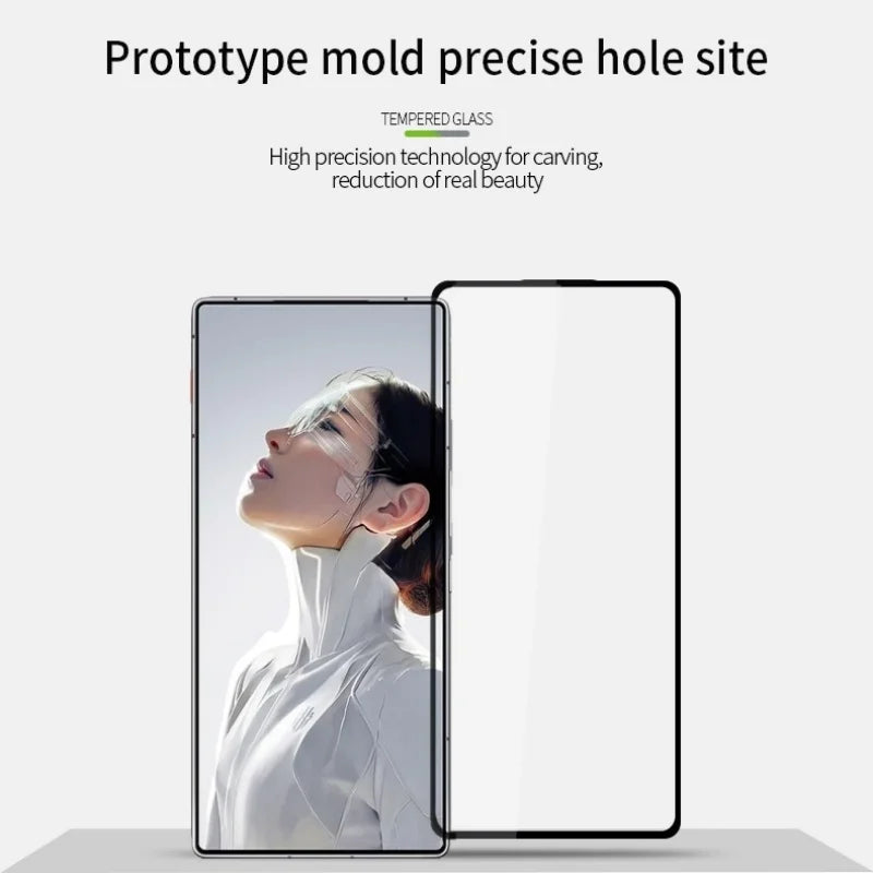 MOFI for ZTE nubia RedMagic 11 Air 5G Screen Protector 9H Full Glue Full Coverage High Aluminum-Silicon Glass Film - Black - 3