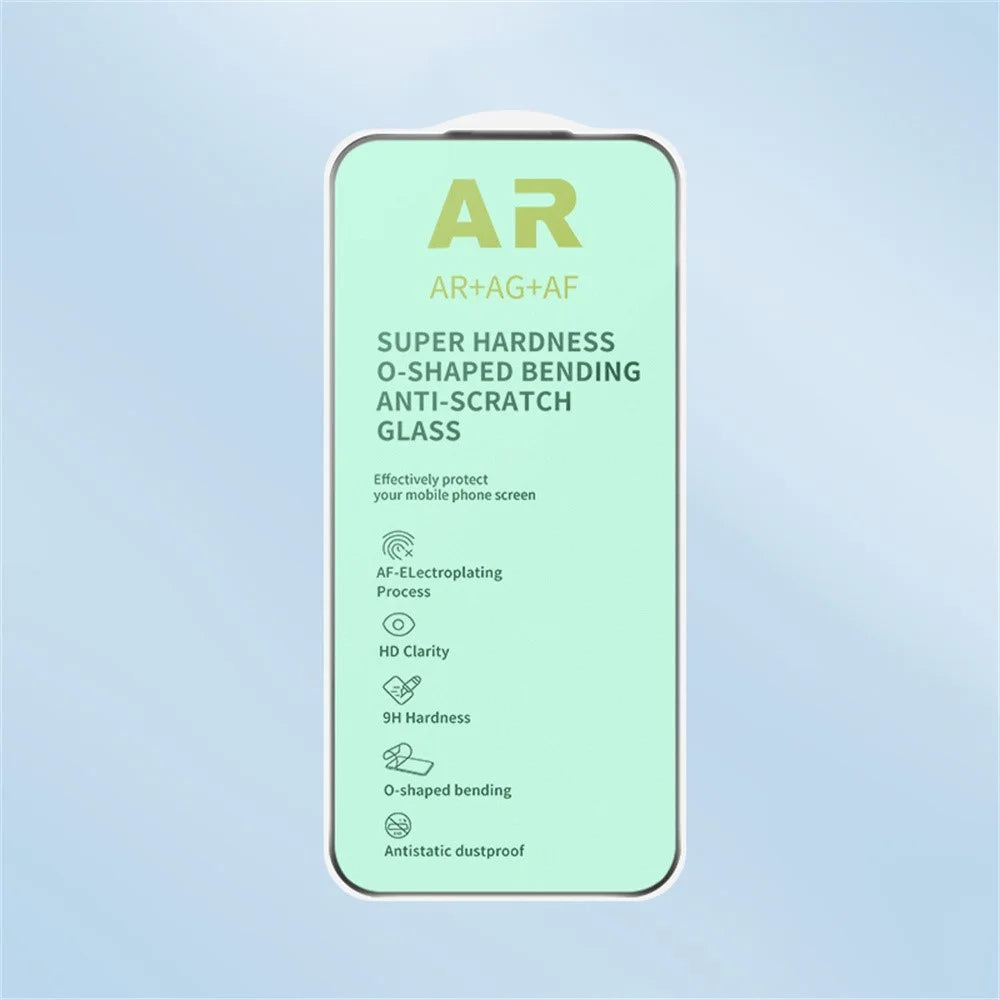 RURIHAI For iPhone 17 Pro Screen Protector AR Anti-Reflection High Aluminium-Silicon Glass Eye Protection Film - Transparent - 5