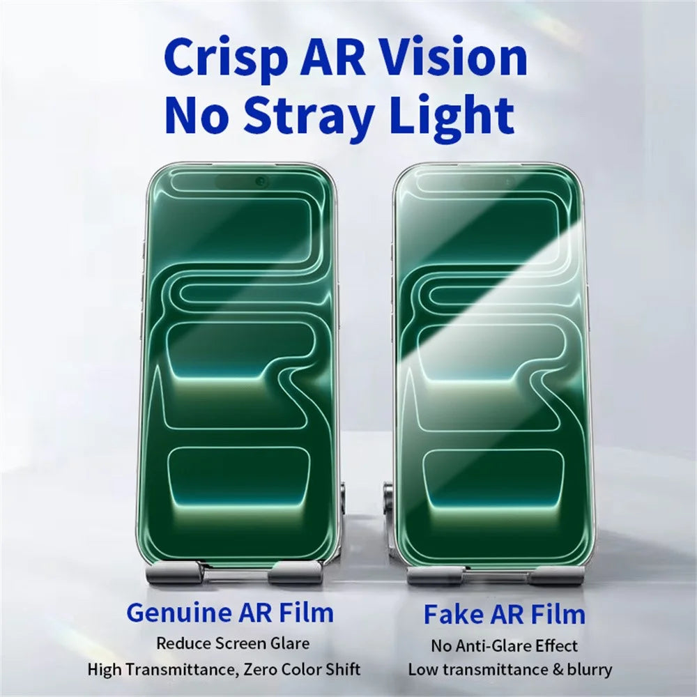 RURIHAI For iPhone 17 Pro Screen Protector AR Anti-Reflection High Aluminium-Silicon Glass Eye Protection Film - Transparent - 6