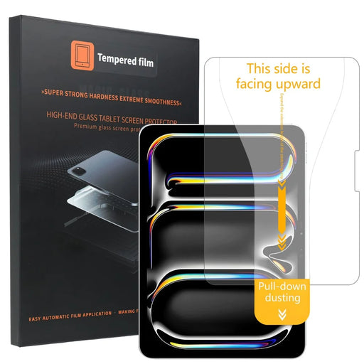 For iPad Pro 11 (2025) / (2024) HD Clear Full Screen Protector Tempered Glass Flim with Dust-free Installation Tool - Transparent - 1