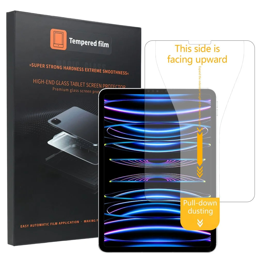 For iPad Pro 12.9 (2018)  /  (2020)  /  (2021)  /  (2022) HD Clear Full Screen Protector Tempered Glass Flim with Dust-free Installation Tool - Transparent - 1