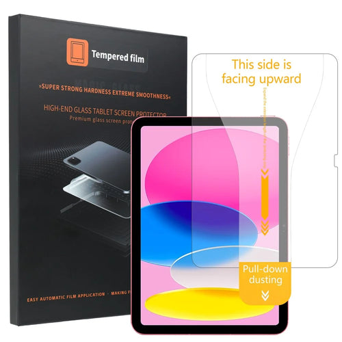 For iPad 10.9 (2022)  /  iPad (2025) HD Clear Full Screen Protector Tempered Glass Flim with Dust-free Installation Tool - Transparent - 1