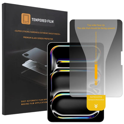 For iPad Pro 11 (2025)  /  (2024) 26° Anti-Spy Full Screen Protector Tempered Glass Film with Dust-free Installation Tool - Black - 1