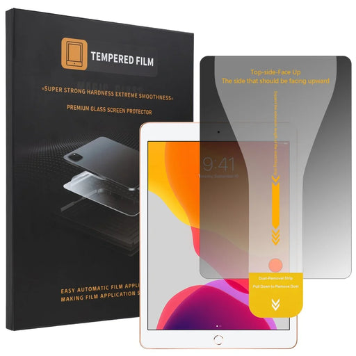 For iPad 10.2 (2019)  /  (2020)  /  (2021) 26° Anti-Spy Full Screen Protector Tempered Glass Film with Dust-free Installation Tool - Black - 1