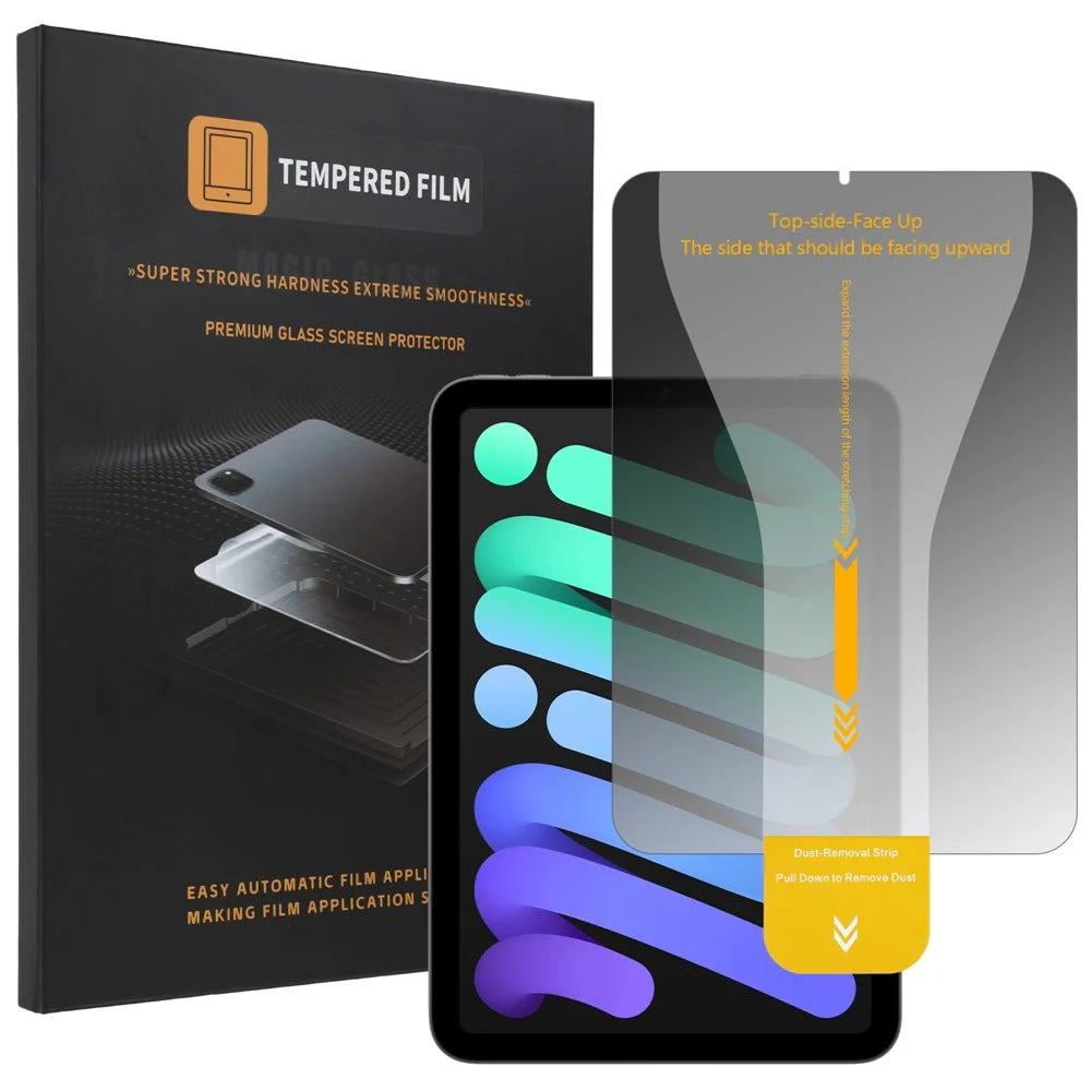 For iPad mini (2021)  /  (2024) 26° Anti-Spy Full Screen Protector Tempered Glass Film with Dust-free Installation Tool - Black - 1