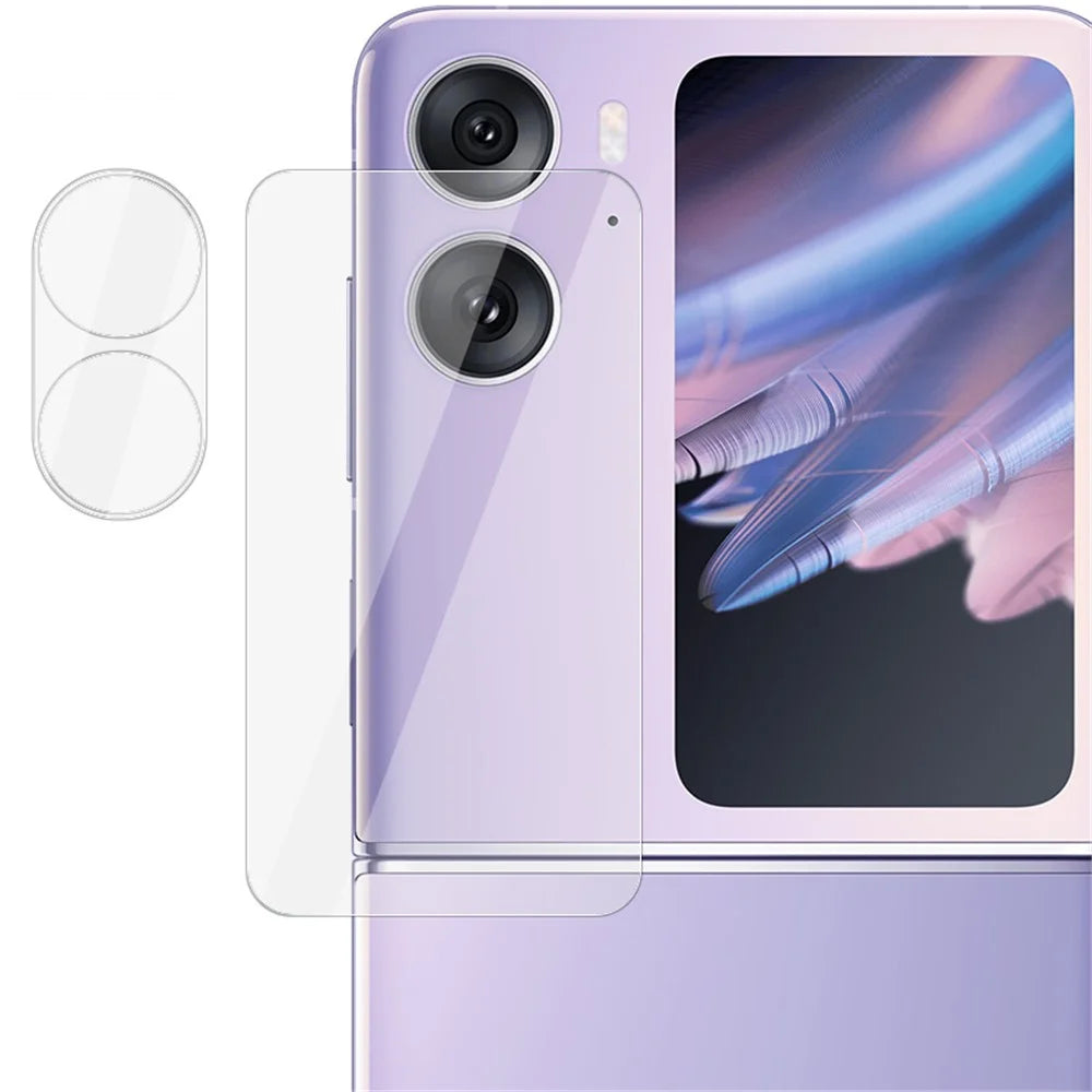 IMAK For Oppo Find N2 Flip 5G Tempered Glass Camera Lens Protector Scratch-proof Integrated Lens Film Set with Back Screen Film - 4