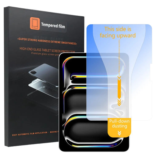 For iPad Pro 11 (2025)  /  (2024) Anti Blue Ray Full Screen Protector Tempered Glass Film with Dust-free Installation Tool - Transparent - 1