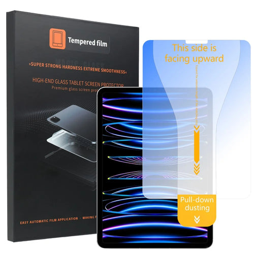 For iPad Pro 12.9 (2018)  /  (2020)  /  (2021)  /  (2022) Anti Blue Ray Full Screen Protector Tempered Glass Film with Dust-free Installation Tool - Transparent - 1