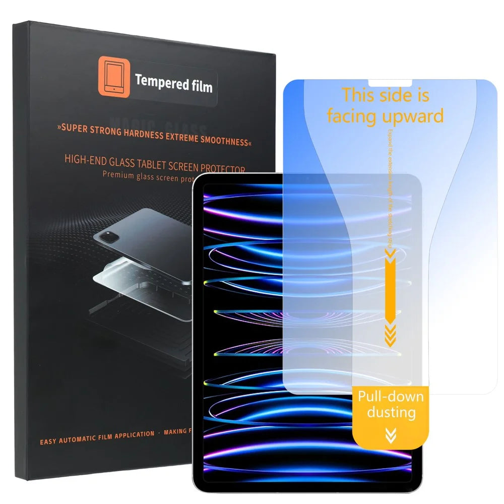 For iPad Pro 11 (2018)  /  (2020)  /  (2021)  /  (2022)  /  iPad Air (2020)  /  (2022) Anti Blue Ray Full Screen Protector Tempered Glass Film with Dust-free Installation Tool - Transparent - 1