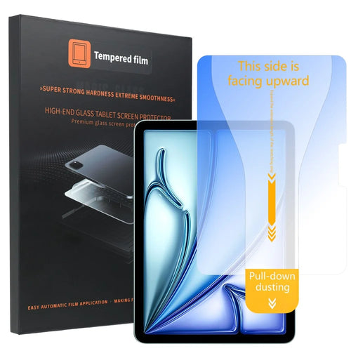 For iPad Air 11 (2026)  /  (2025)  /  (2024) Anti Blue Ray Full Screen Protector Tempered Glass Film with Dust-free Installation Tool - Transparent - 1