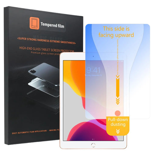 For iPad 10.2 (2019)  /  (2020)  /  (2021) Anti Blue Ray Full Screen Protector Tempered Glass Film with Dust-free Installation Tool - Transparent - 1