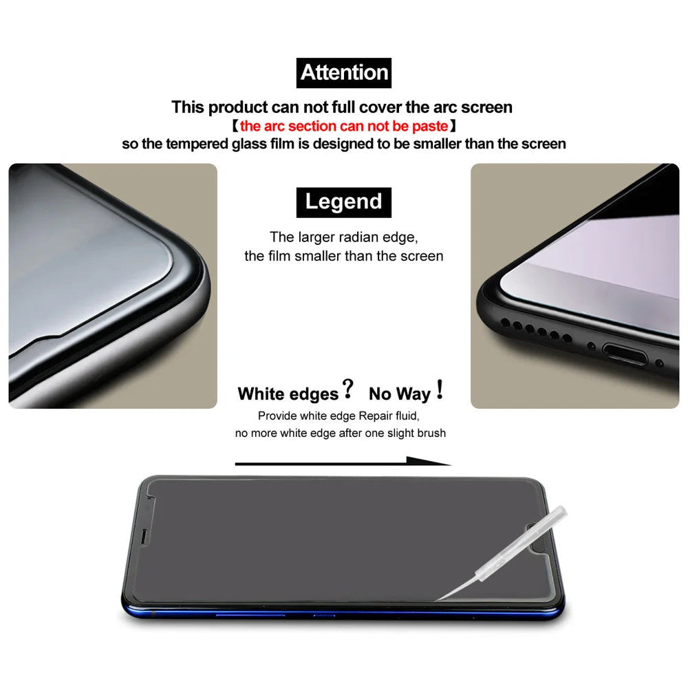 IMAK for Natural AI Phone H Series Screen Protector Tempered Glass Film (Not Complete Coverage) (Fingerprint Unlock) - Transparent - 6