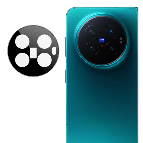 IMAK for vivo X Fold6 5G Camera Lens Protector Tempered Glass HD Clear Full Cover Lens Film - Black - 1