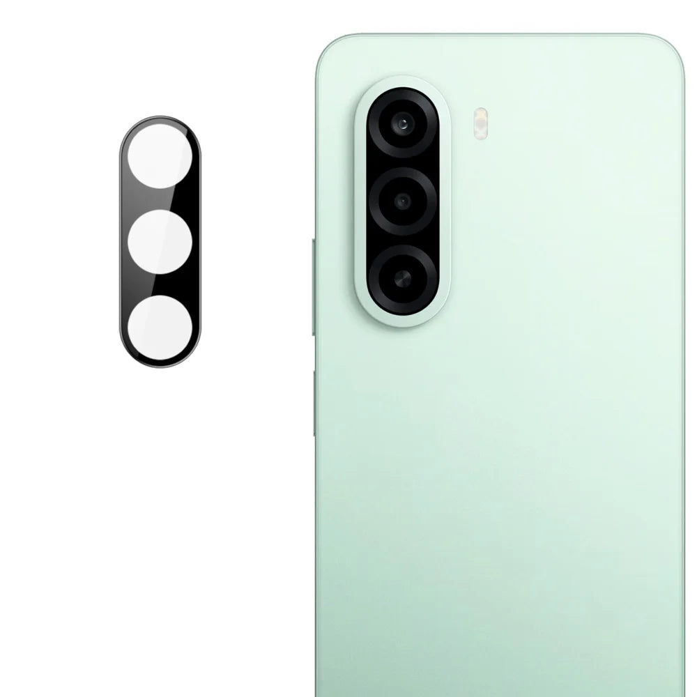 IMAK for OnePlus Nord CE6 Lite 5G / OnePlus Turbo 6X 5G / Realme P4x 5G (India) Camera Lens Protector Tempered Glass HD Clear Full Cover Lens Film - Black - 1