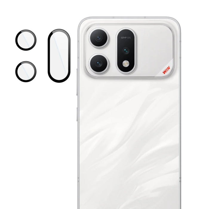 IMAK for Honor Win Turbo 5G Tempered Glass Camera Lens Protector with Self Positioning Frame (Complete Covering) - Transparent - 3