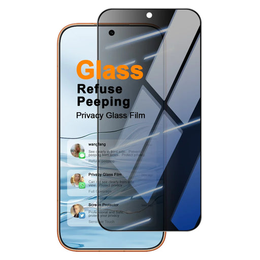 IMAK for Honor 600 5G / Honor 600 Pro 5G Privacy Screen Protector Anti Peep Full Cover Tempered Glass Film (Fingerprint Unlock) - Black - 1
