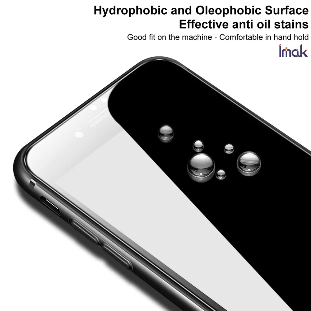 IMAK for Honor 600 5G / Honor 600 Pro 5G Privacy Screen Protector Anti Peep Full Cover Tempered Glass Film (Fingerprint Unlock) - Black - 5