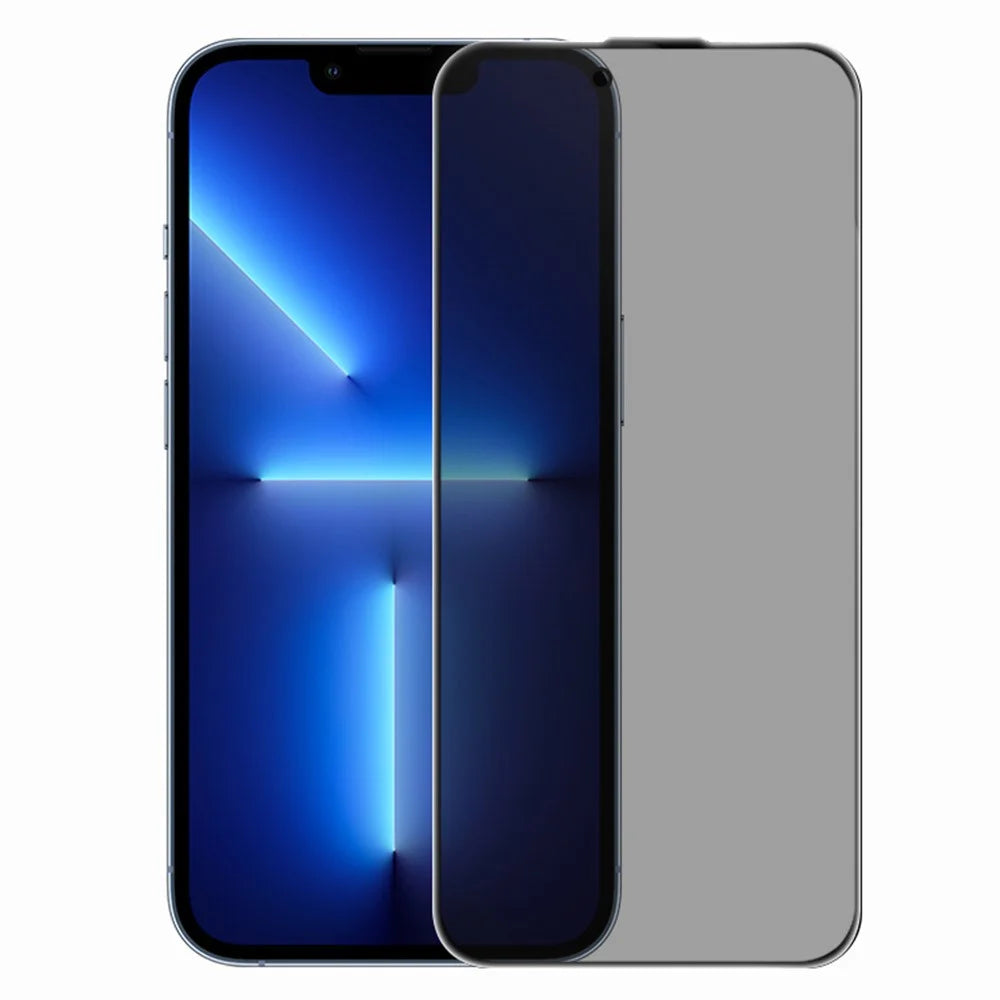 RURIHAI For iPhone 14 Plus  /  13 Pro Max Privacy Screen Protector AR Anti-Reflective High Aluminium-Silicon Glass Film - Black - 1