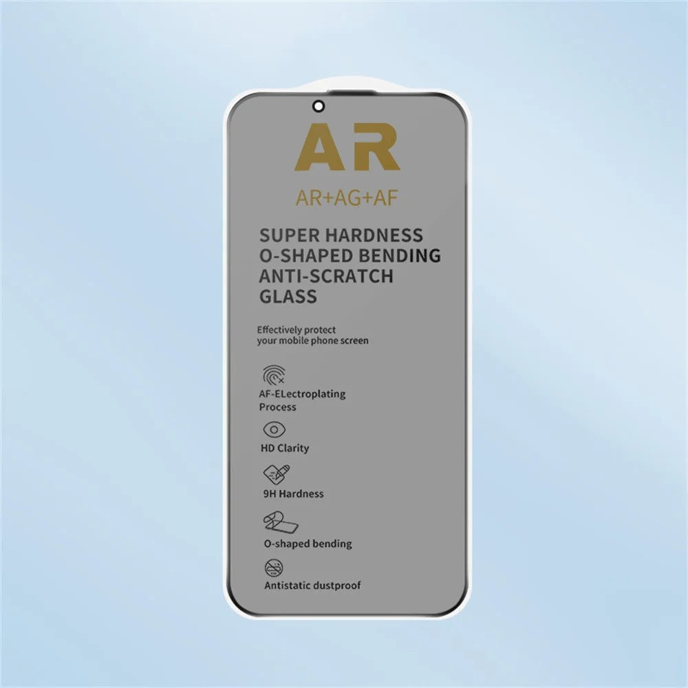 RURIHAI For iPhone 14 Plus  /  13 Pro Max Privacy Screen Protector AR Anti-Reflective High Aluminium-Silicon Glass Film - Black - 6