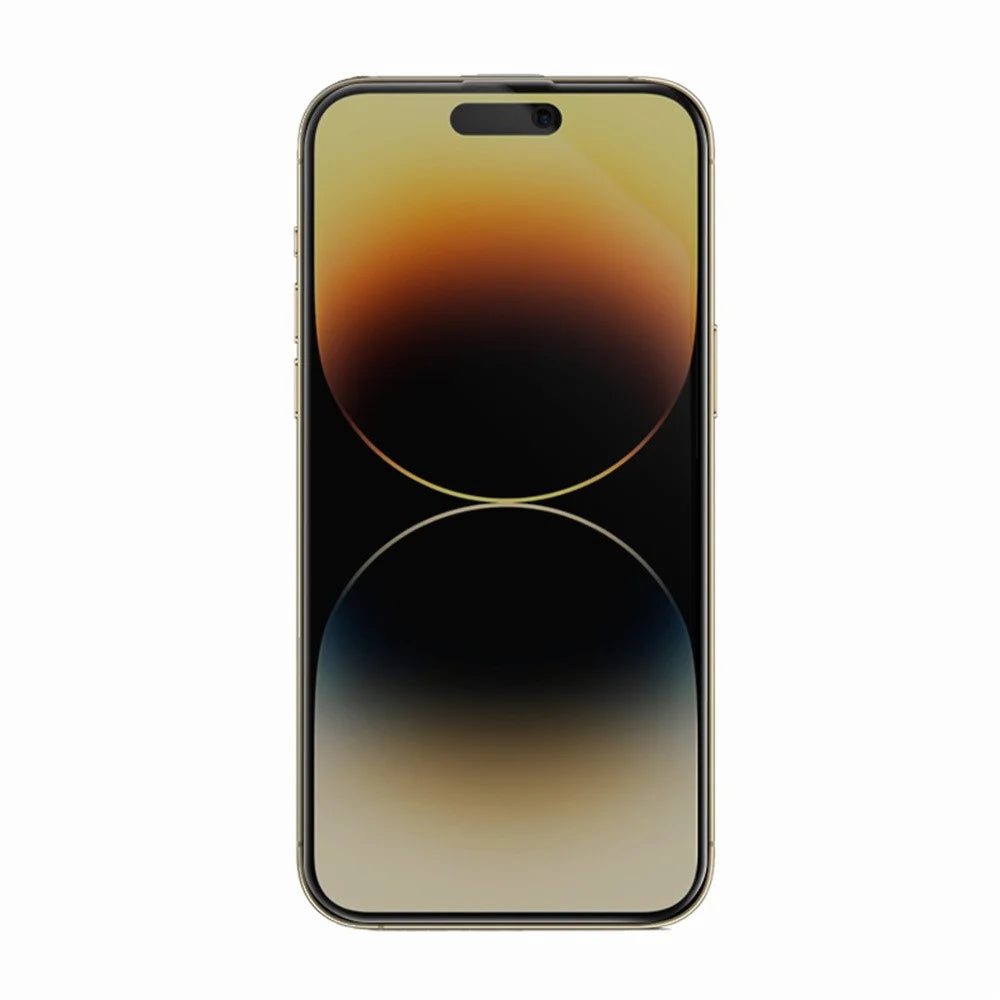 RURIHAI For iPhone 14 Pro Privacy Screen Protector AR Anti-Reflective High Aluminium-Silicon Glass Film - Black - 2
