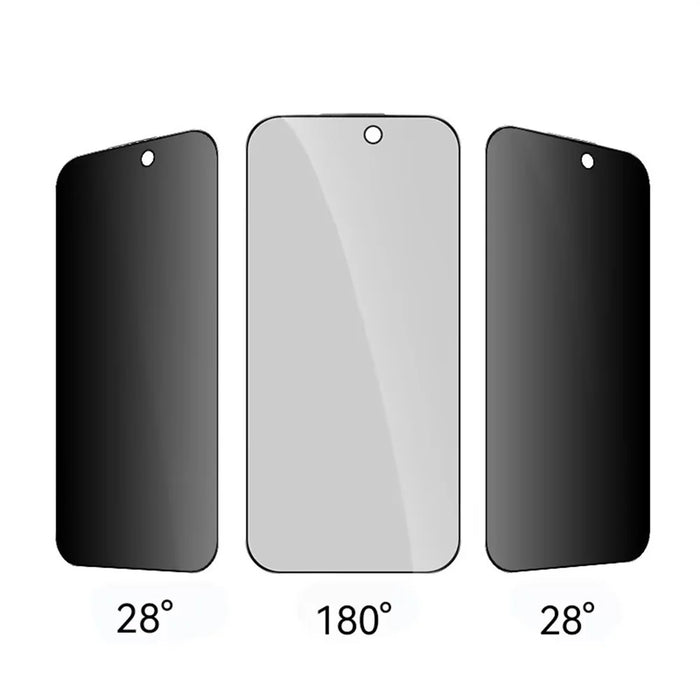 RURIHAI For iPhone 17 Pro Max Privacy Screen Protector AR Anti-Reflective High Aluminium-Silicon Glass Film - Black - 6