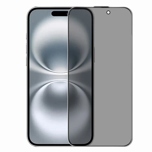 RURIHAI For iPhone 16 Plus / 15 Plus Privacy Screen Protector AR Anti-Reflective High Aluminium-Silicon Glass Film - Black - 1