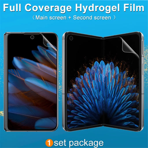 IMAK Hydrogel Film III For Oppo Find N2 5G 1 Set HD Clear Phone Screen + Inside Screen Protector Full Cover TPU Film - 2