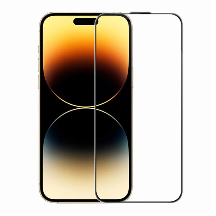 RURIHAI For iPhone 14 Pro Full Screen Protector AR Anti-Reflective HD Clear Tempered Glass Flim - Transparent - 1