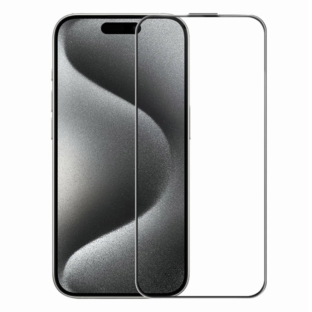 RURIHAI For iPhone 15 Pro Full Screen Protector AR Anti-Reflective HD Clear Tempered Glass Flim - Transparent - 1